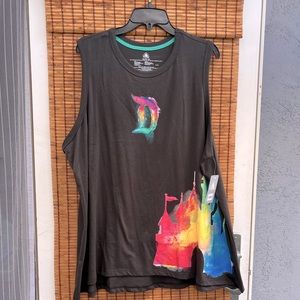 NWT Disneyland Watercolor Tank top